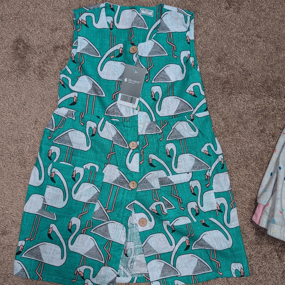 Adorable flamingo little Maven dress in 4T